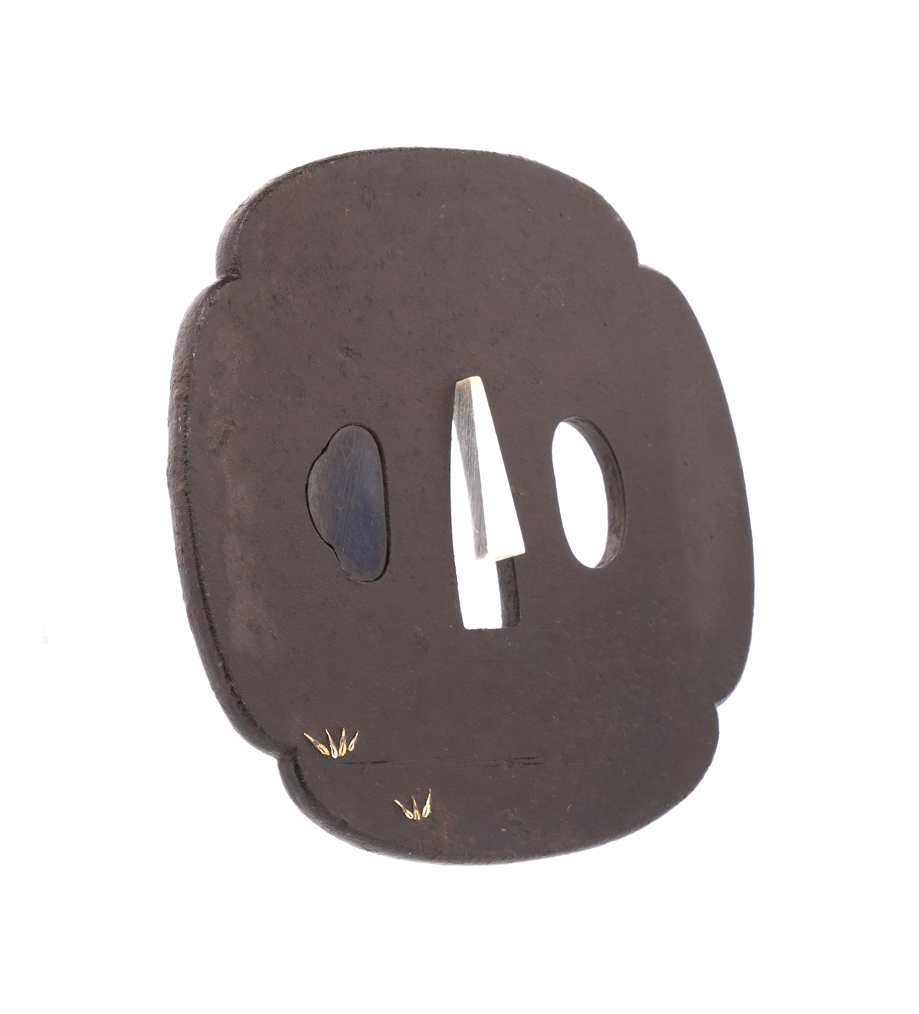 Tsuba with Cranes Design, Mumei (Mito) — 6 of 8