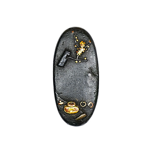 Tsuba: Tea Ceremony Scene Openwork, Mumei (Bushu) — 8 of 9