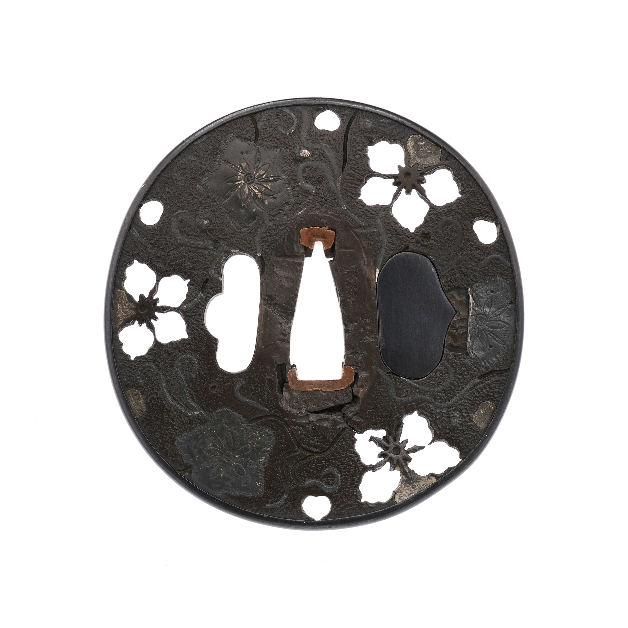 Nadeshiko Sukashi Tsuba: Mumei (Ko-Kinko) — 3 of 11