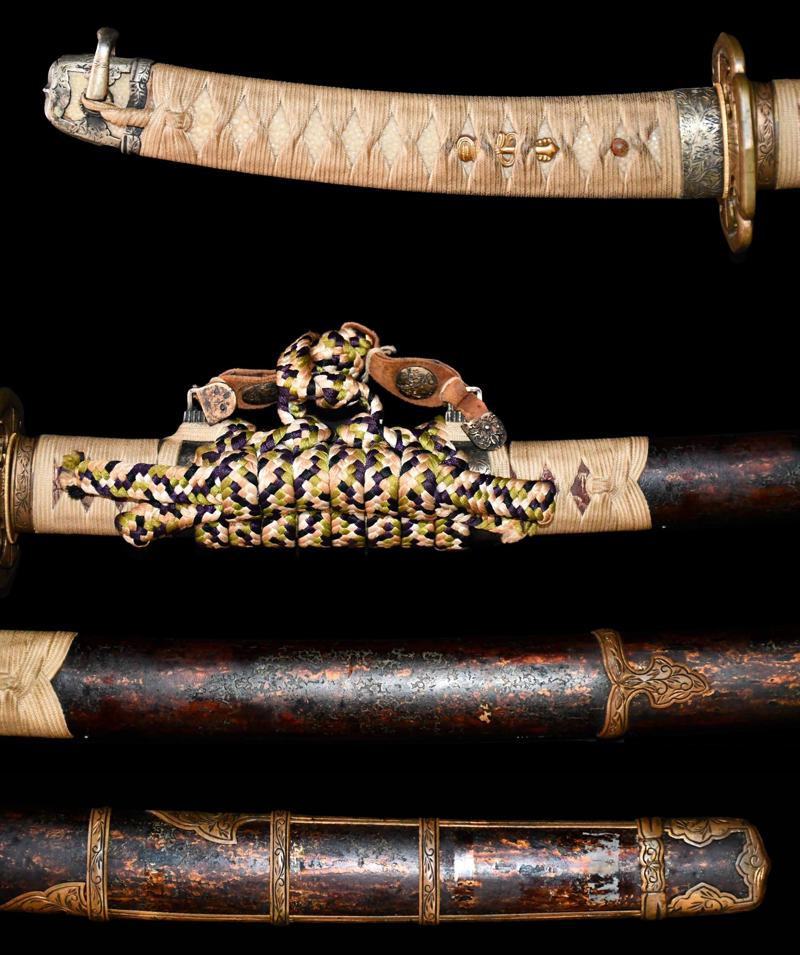 Tachi Koshirae with Gold-Brown Lacquered Scabbard — 8 of 11