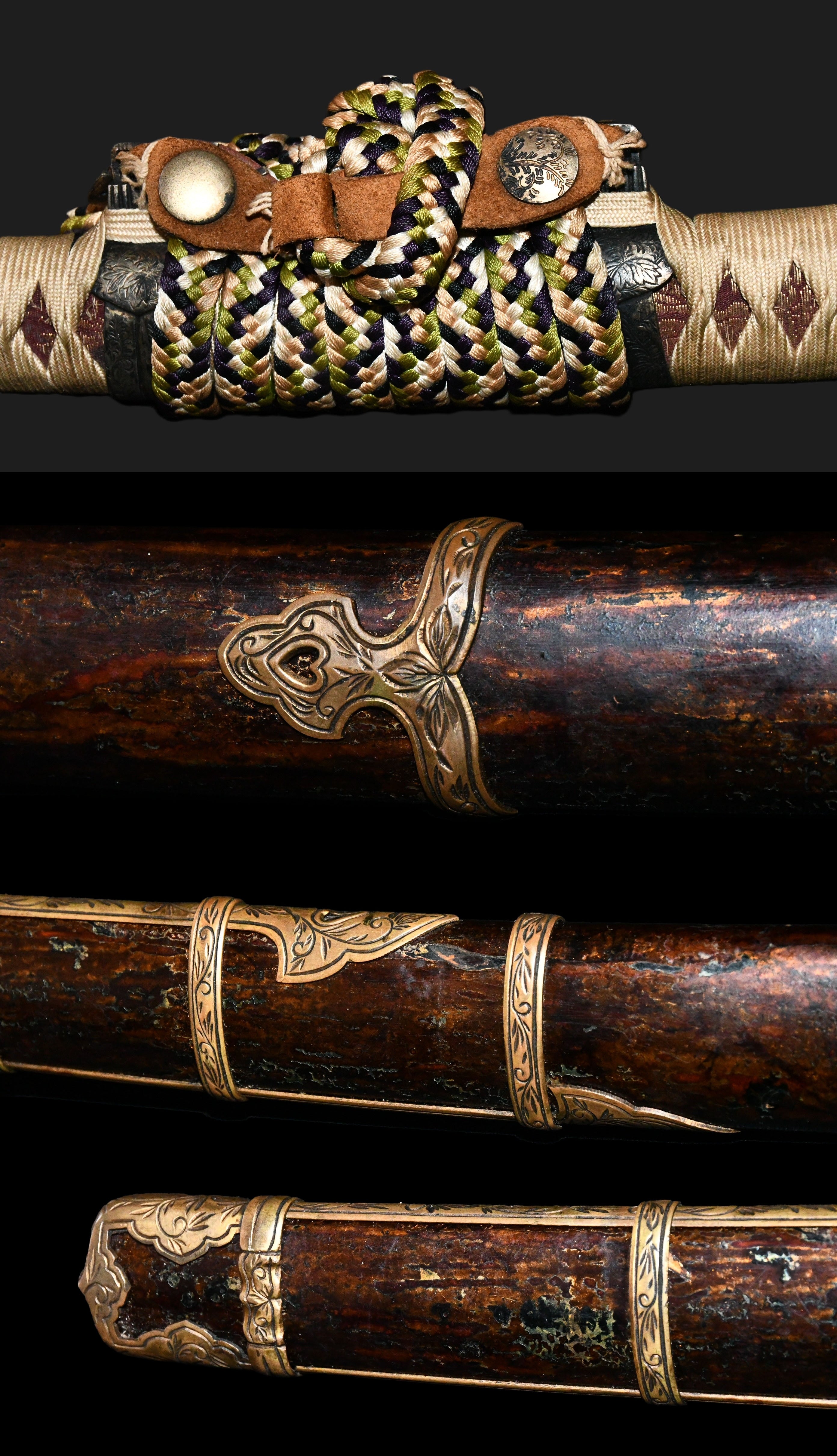Tachi Koshirae with Gold-Brown Lacquered Scabbard — 11 of 11