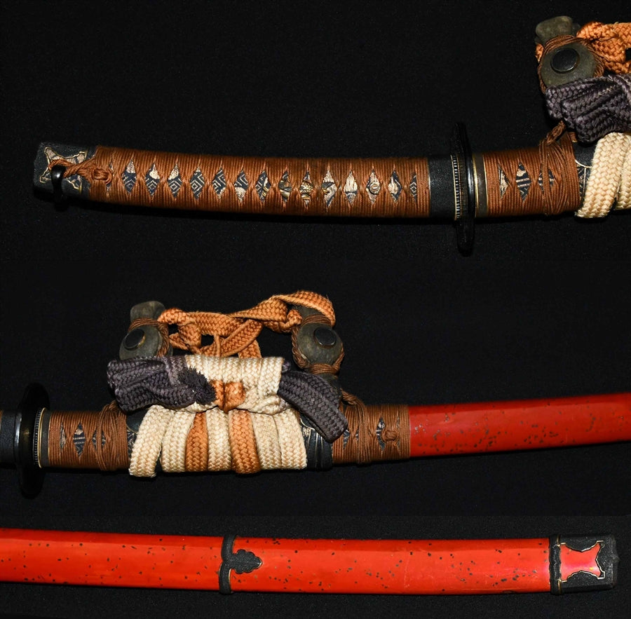 Vermillion Lacquered Worm-Eaten Saya Itomaki Tachi Koshirae, NBTHK Hozon Tosogu — 2 of 6