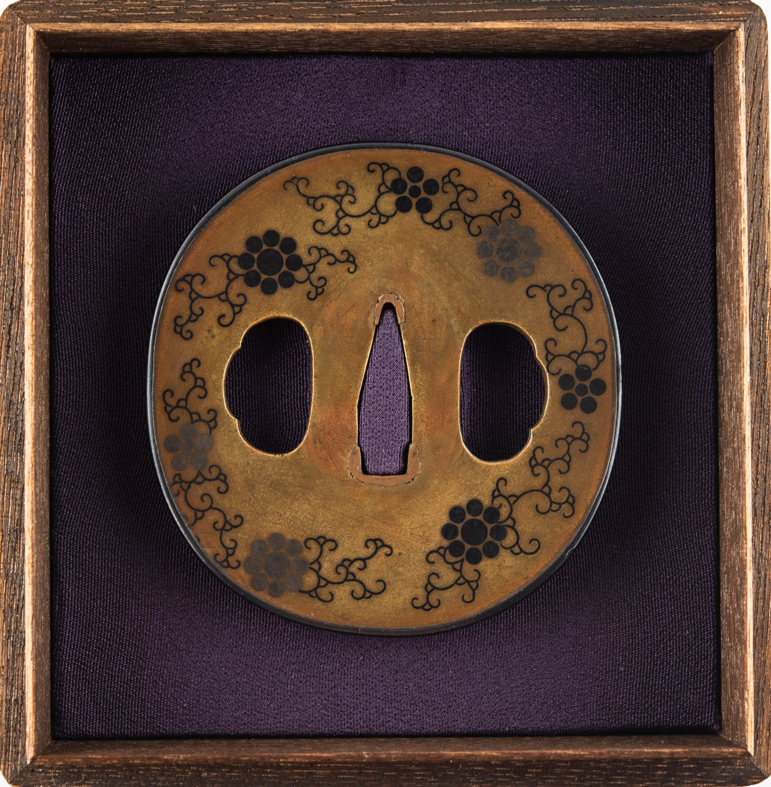 Kaga Zogan Tsuba with Hosokawa and Toda Mutsuboshi Mon – NBTHK Hozon — 4 of 14