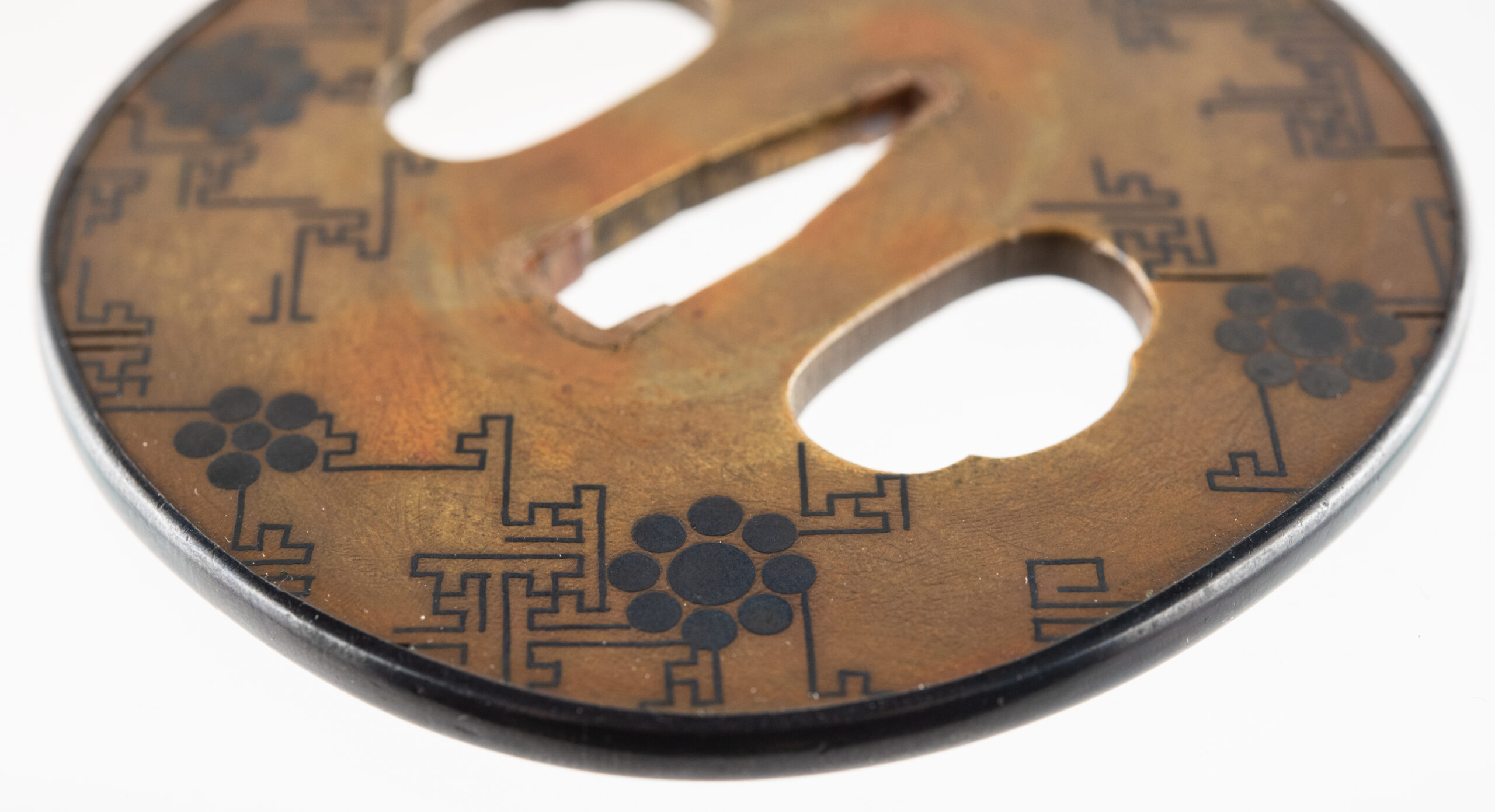 Kaga Zogan Tsuba with Hosokawa and Toda Mutsuboshi Mon – NBTHK Hozon — 8 of 14