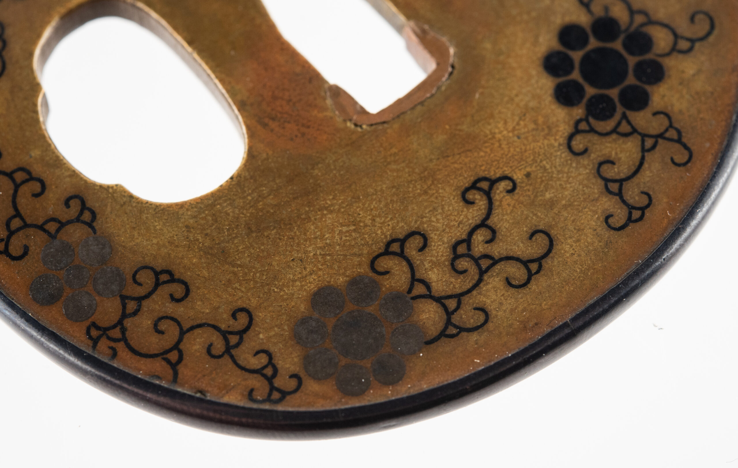 Kaga Zogan Tsuba with Hosokawa and Toda Mutsuboshi Mon – NBTHK Hozon — 9 of 14