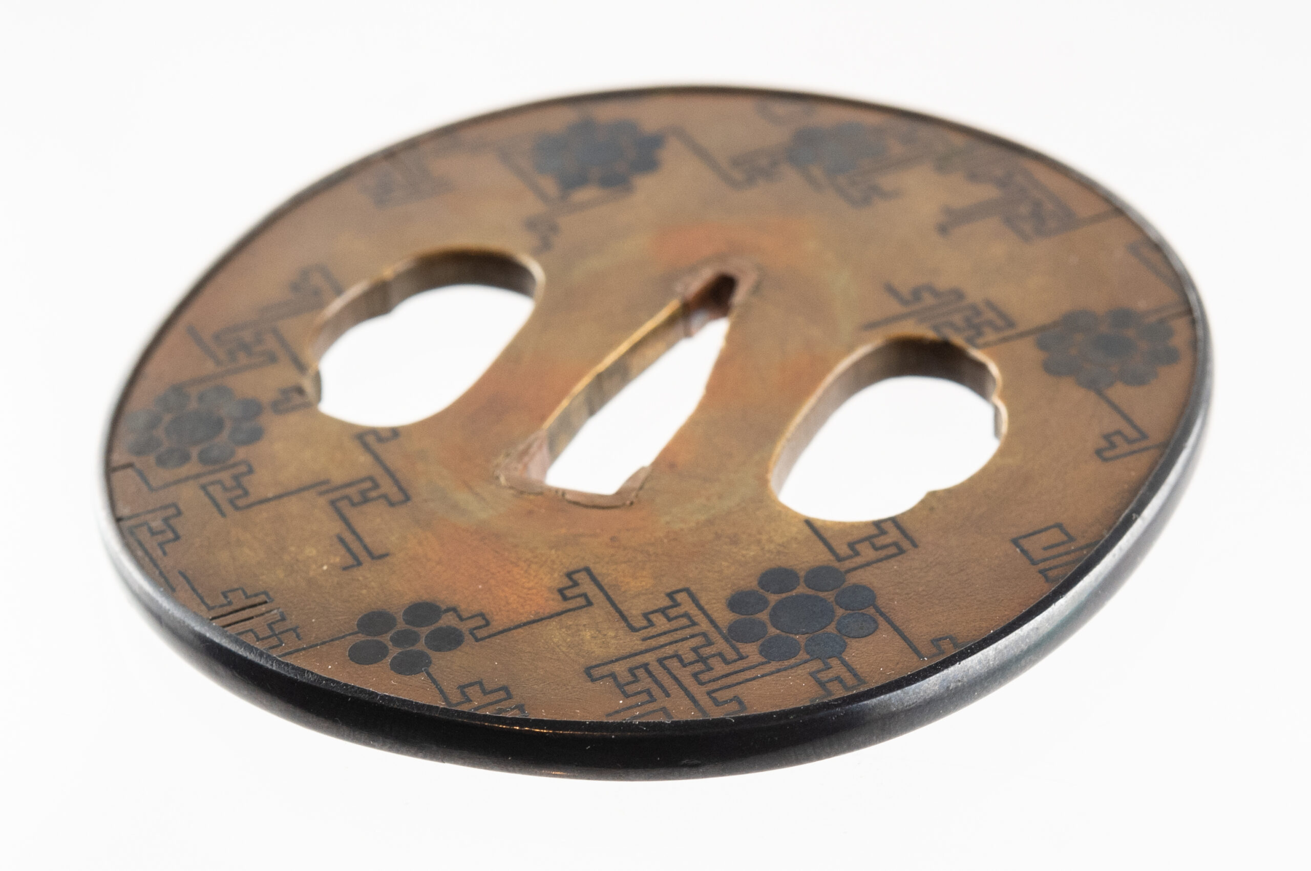 Kaga Zogan Tsuba with Hosokawa and Toda Mutsuboshi Mon – NBTHK Hozon — 13 of 14