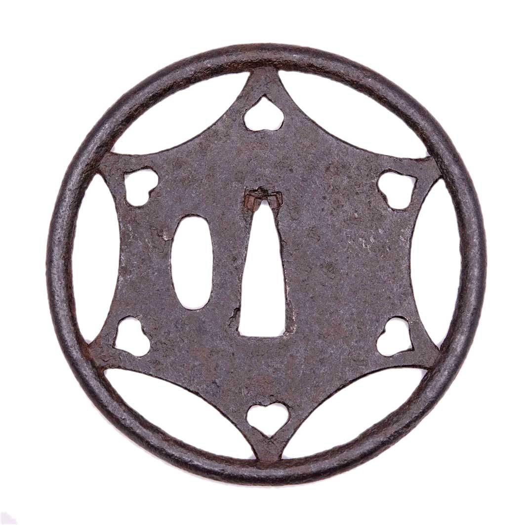 Ko-Kachushi Tsuba with Hoshi ni Inome Design — 2 of 8