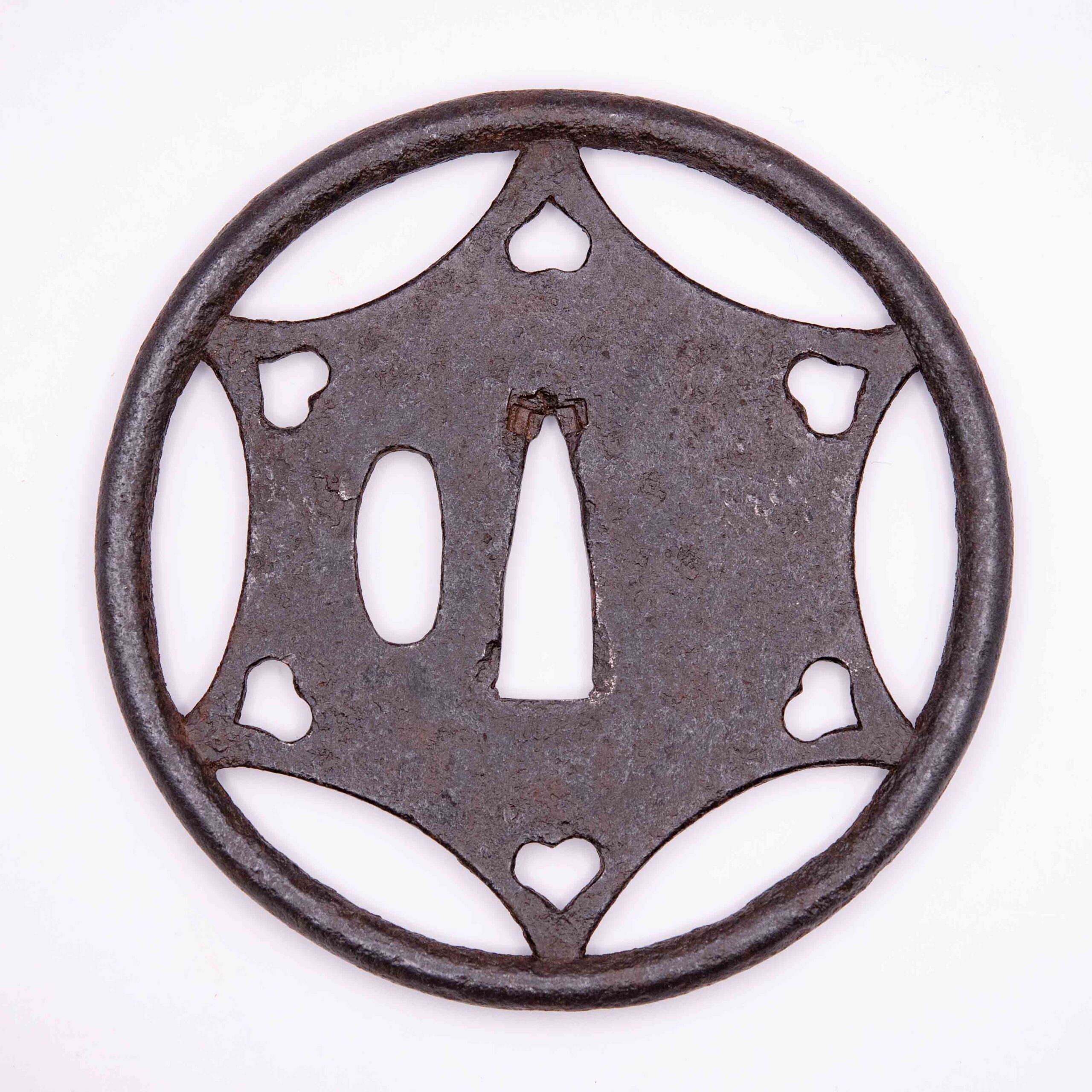 Ko-Kachushi Tsuba with Hoshi ni Inome Design — 4 of 8