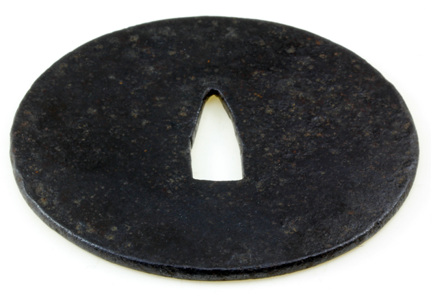 Tsuba: Ko-Kacchushi, Iron with No Design — 3 of 5