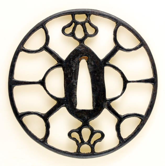 Tsuba: Kyosukashi with Upper and Lower Petal Design — 1 of 6