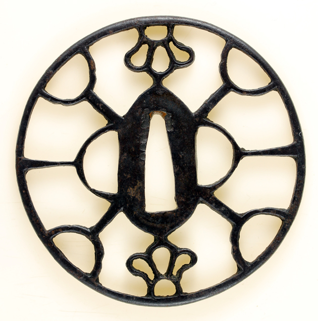 Tsuba: Kyosukashi with Upper and Lower Petal Design — 2 of 6