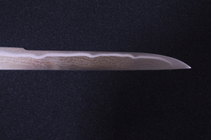 Kogatana: Senko Muramasa - Blade with Hamon and Hada Pattern (one side only), Blade Length approx. 12cm (unsharpened) - Steel Material, Realistic Hamon, Modern Decorative Kogatana Muramasa — 3 of 4