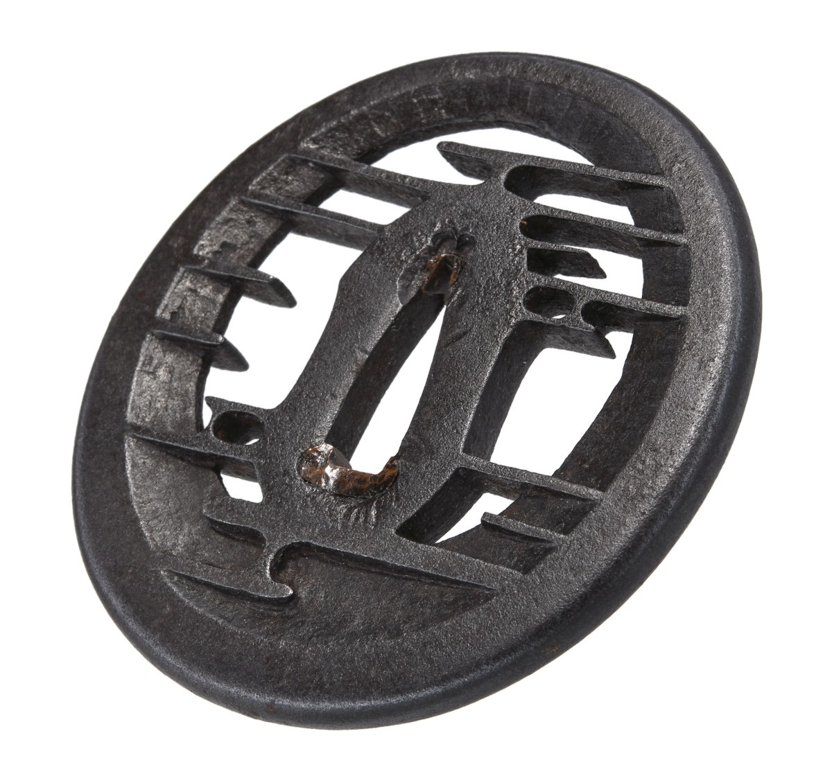 Tsuba: Mumei Akasaka Kasumi-Sukashi-Tsuba (NBTHK Hozon Tosogu) — 13 of 15