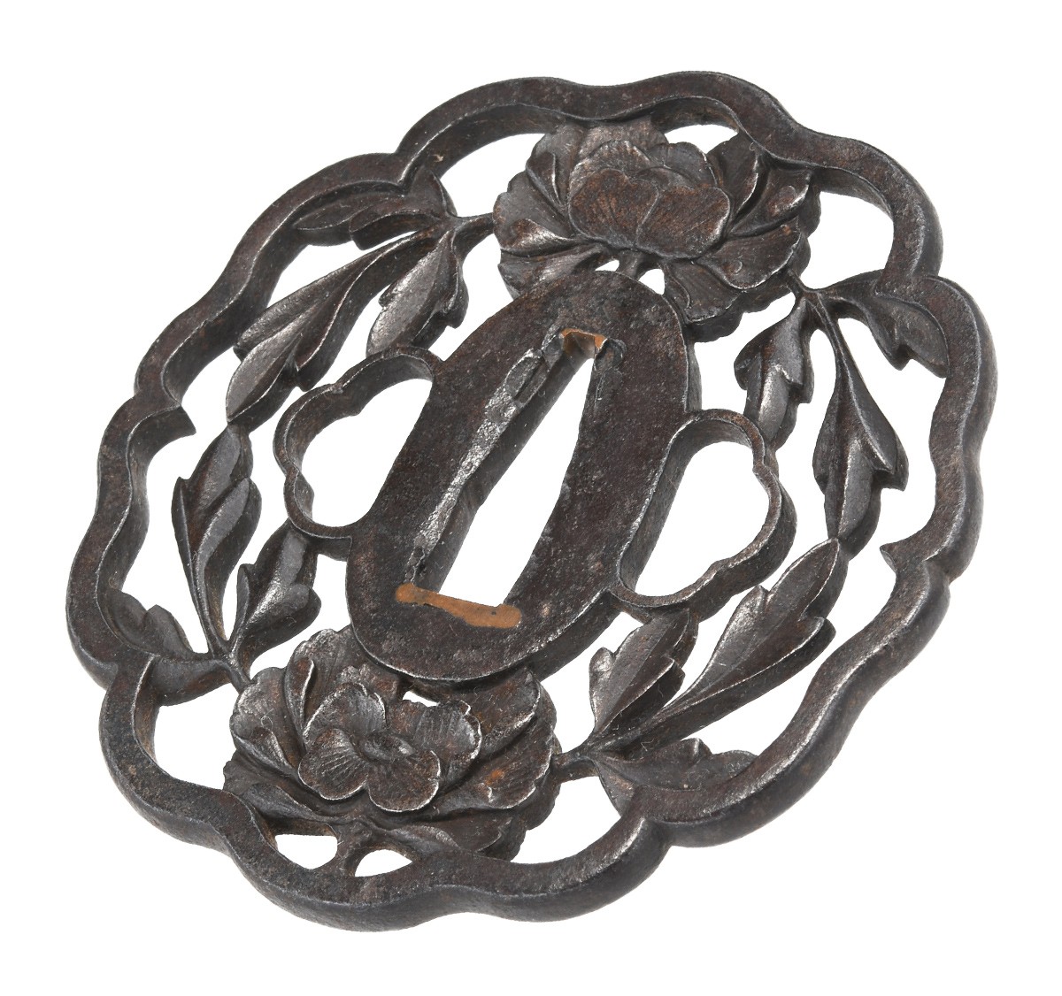Tsuba: Mumei Choshu Botan-sukashi-Tsuba — 13 of 15
