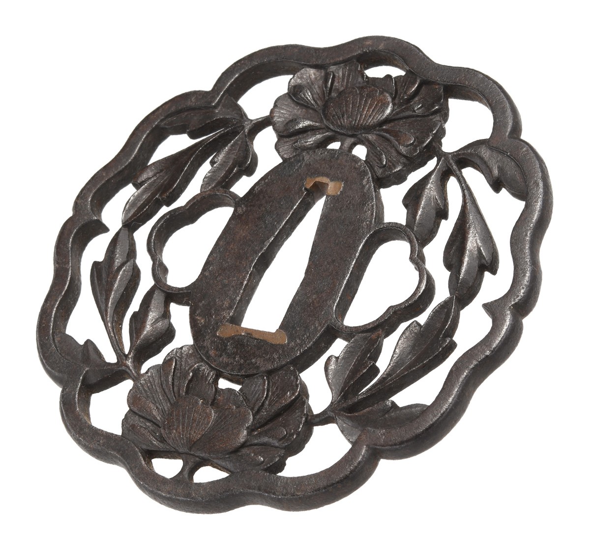Tsuba: Mumei Choshu Botan-sukashi-Tsuba — 14 of 15