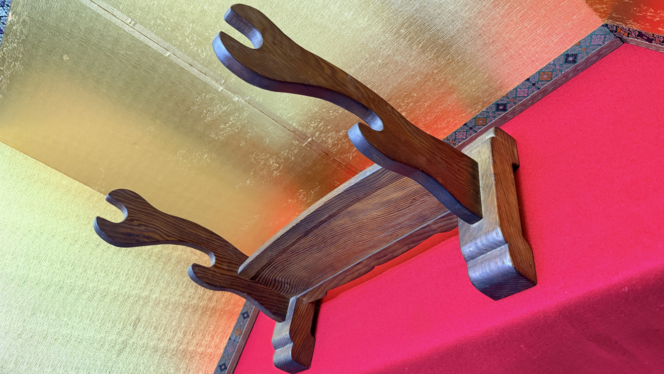 07-373 Two-Sword Stand, Hand-Carved — 4 of 8