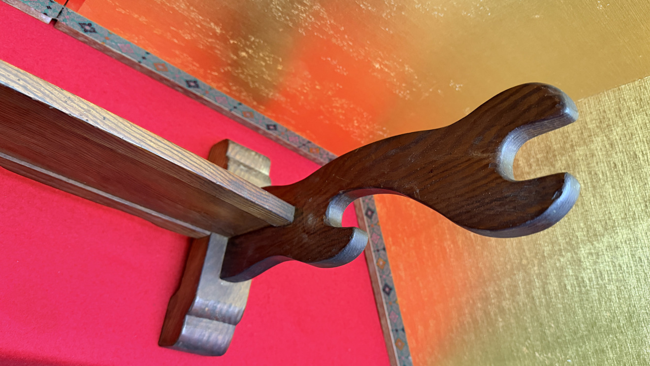 07-373 Two-Sword Stand, Hand-Carved — 6 of 8