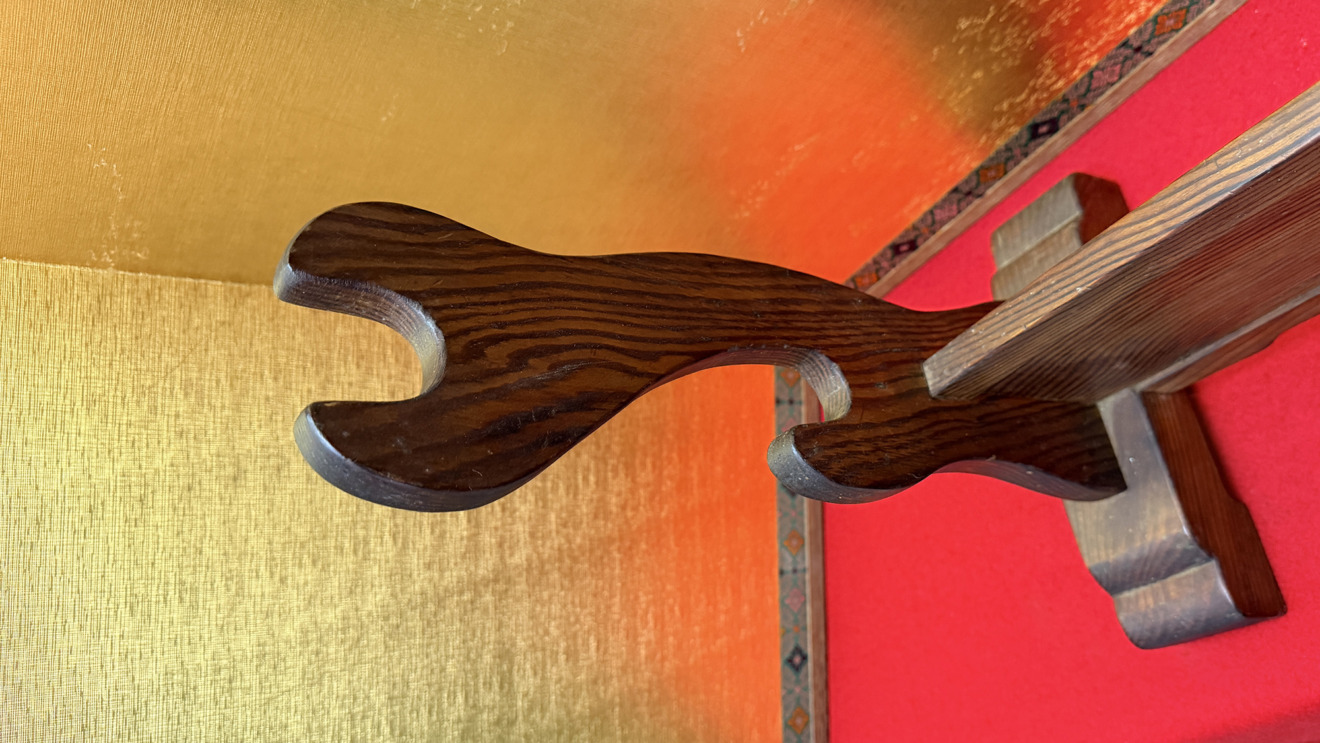 07-373 Two-Sword Stand, Hand-Carved — 7 of 8