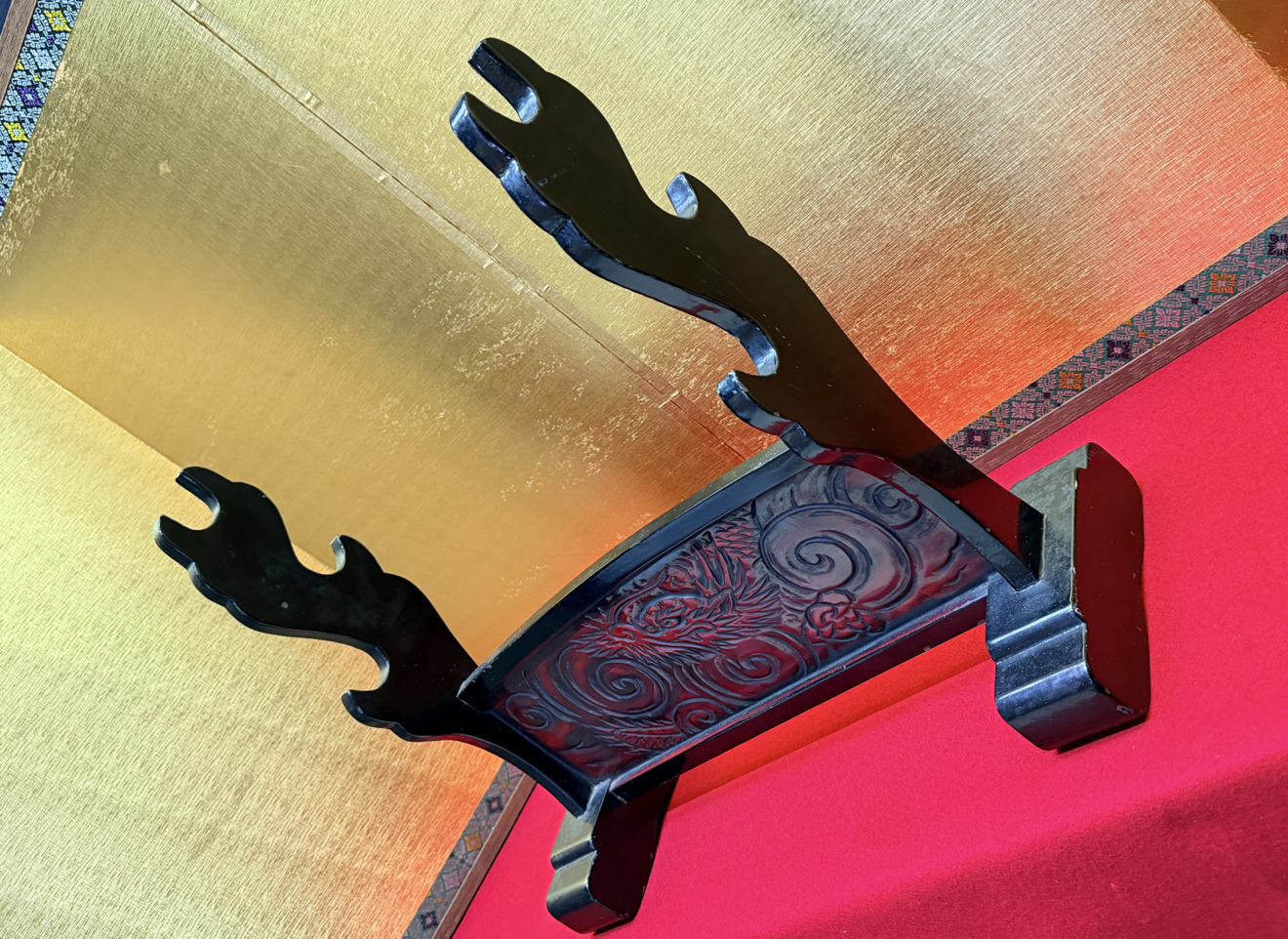 Three-Sword Stand: Hand-Carved — 7 of 9