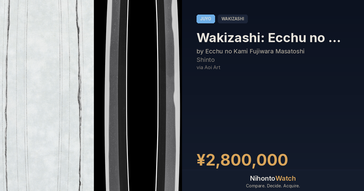 Aoi Art | Japanese Sword Dealer | NihontoWatch